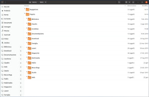 Finestra del file manager Nautilus che mostra una sottocartella di una condivisione di rete mappata come unità locale