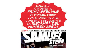 Testata del primo speciale di Samuel Stern e un'esplosione che ne riporta le novità