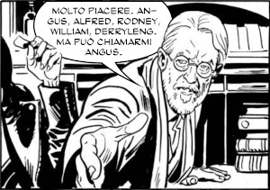 Angus Derryleng tende la mano mentre si presenta