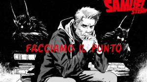 Samuel Stern seduto. Su di esso la scritta "Facciamo il punto".