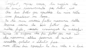 Incipit della lettera da Angelo a Lidia