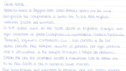 Leggi la lettera di Elena Ripamonti Incipit della lettera di Elena Ripamonti