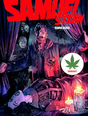 La copertina del numero 14, con il bollino raffigurante una foglia di marijuana