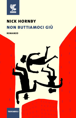 I profili di tre persone che cadono dall'alto