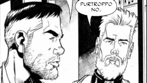 La testa lunga di Samuel Stern, a destra nella vignetta