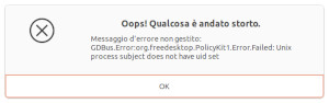 Oops! Qualcosa è andato storto: non è possibile aprire la cartella come Amministratore