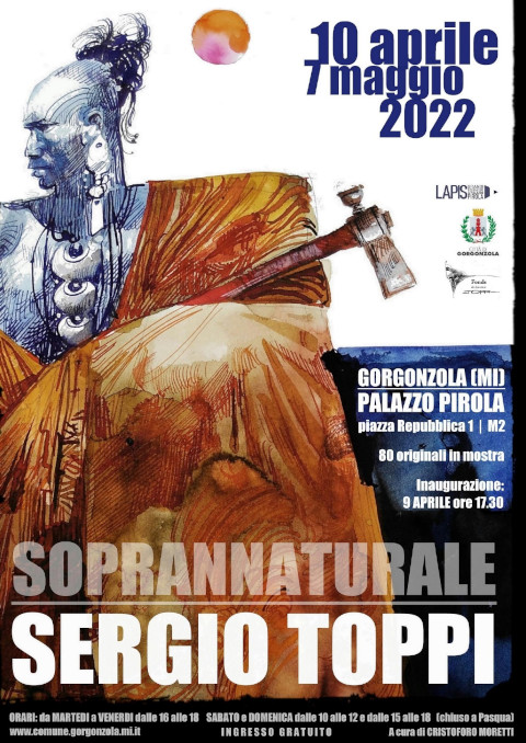 Manifesto della mostra, con i dati essenziali e la figura di un indiano
