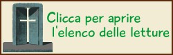 Il sepolcroce con la dicitura "Clicca per aprire l'elenco delle letture"