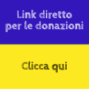 Bandiera ucraina con link diretto alla donazione